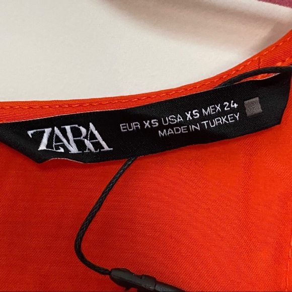 NWOT Red Zara Ruffle Mini Dress - Picture 7 of 8